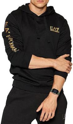 Emporio Armani EA7 Logo Pullover Hoodie Lelaki Hitam Pakaian Kasual. 8NPM18-PJ05Z-1203 Purchase Emporio Armani EA7 Logo Pullover Hoodie Lelaki Hitam Pakaian Kasual. 8NPM18-PJ05Z-1203