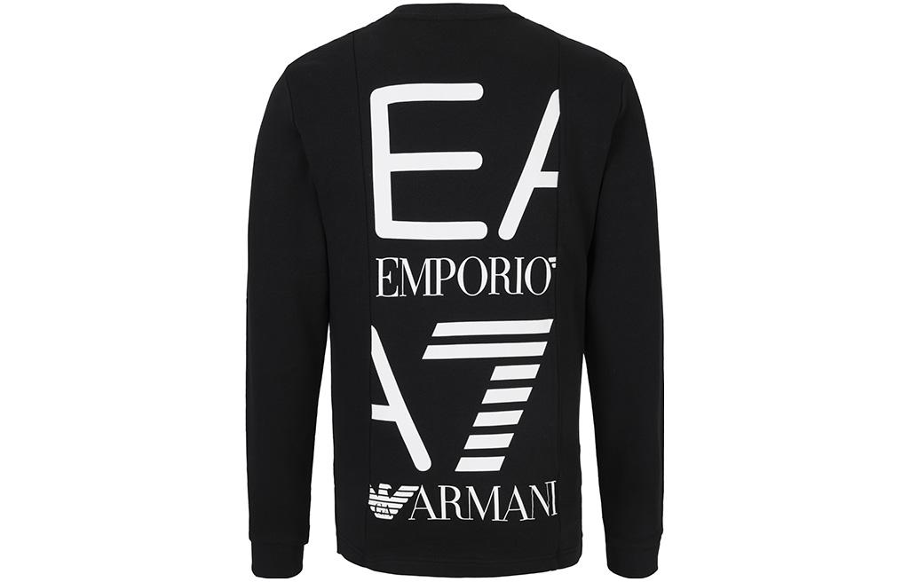 Lookbook Emporio Armani EA7 Logo Printed Sweatshirt Hitam 6LPM59-PJHDZ-10901