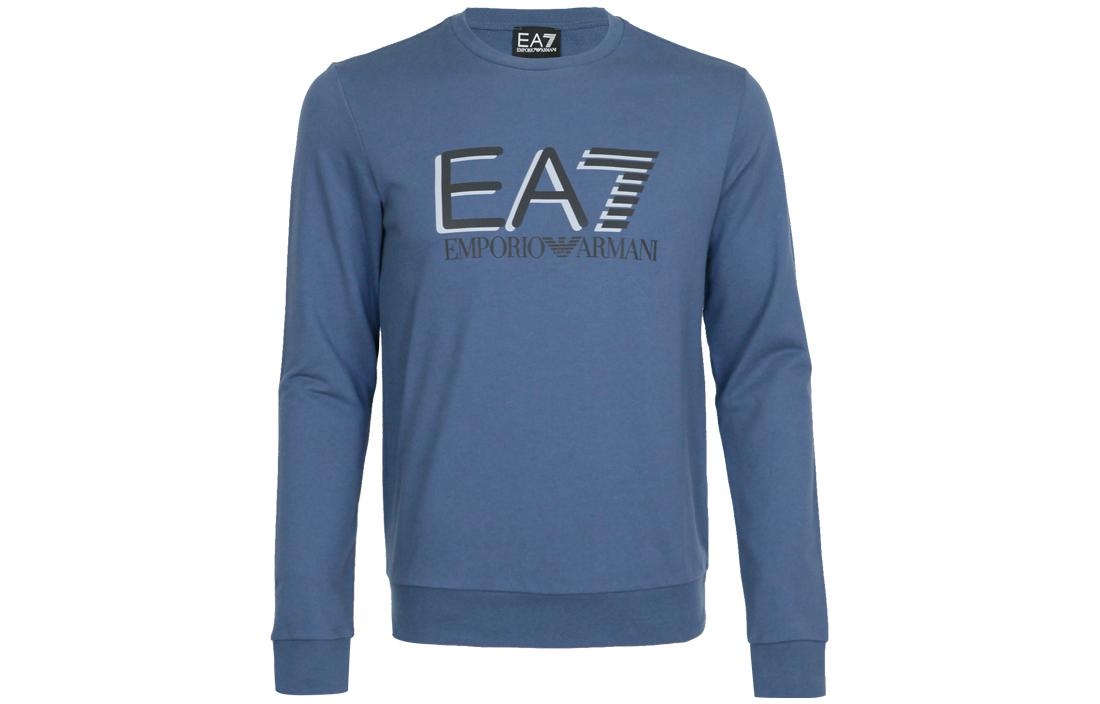 Emporio Armani EA7 Logo Pullover Sweatshirt Blue 3HPM60-PJ05Z-1529