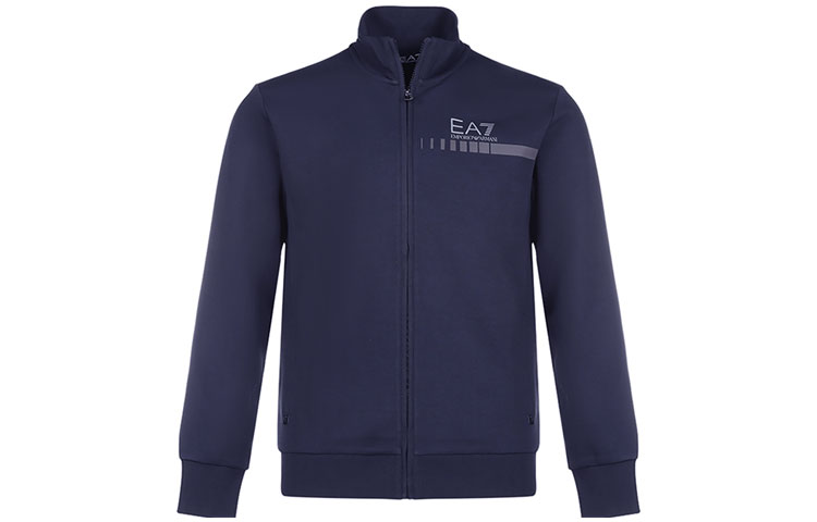Emporio Armani EA7 Logo Stand Collar Jacket - Navy Blue 6HPM81-PJ8NZ-1578
