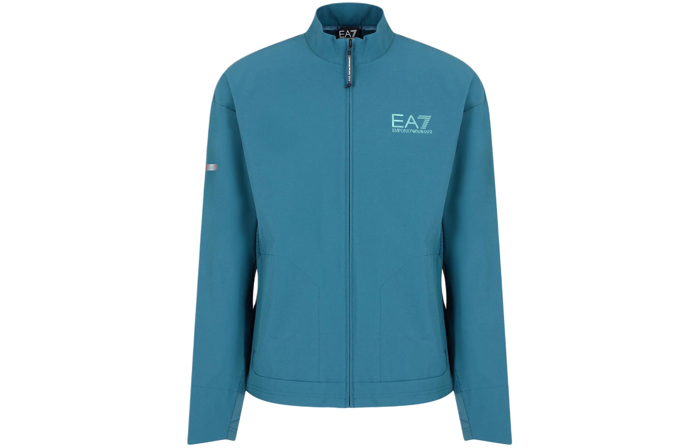 Emporio Armani EA7 Logo Zip-Up Flight Jacket Men’s Light Blue 3DPM31-PNFWZ-1821