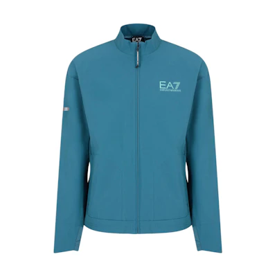 Emporio Armani EA7 Logo Zip-Up Flight Jacket Men’s Light Blue 3DPM31-PNFWZ-1821