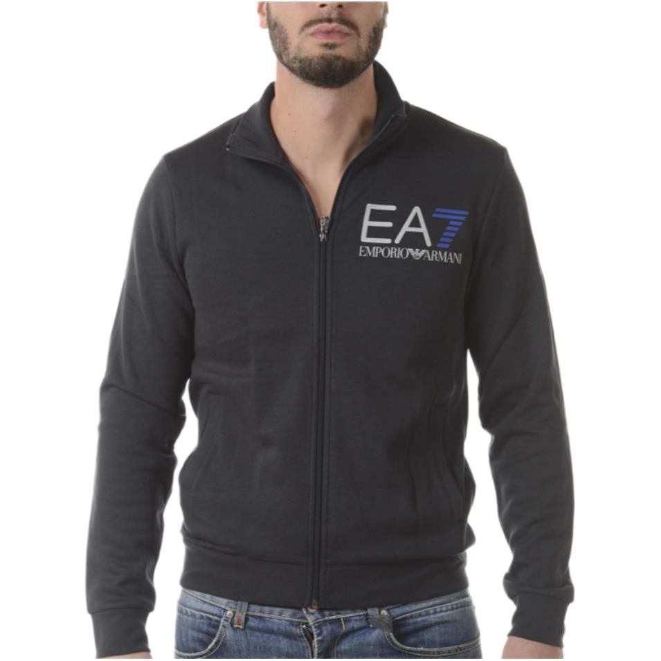 Emporio Armani EA7 Logo Zip-Up Stand Collar Sweatshirt - Navy 6YPM93-PJF3Z-1570