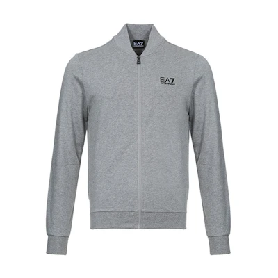 Emporio Armani EA7 Logo Zip Long Sleeve Jacket Men’s Gray 8NPM02-PJ05Z-3905