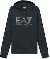 Emporio Armani EA7 Men’s Letter Drawstring Hoodie in Midnight Blue 6KPM62-PJ05Z-1578 Emporio Armani EA7 Men’s Letter Drawstring Hoodie in Midnight Blue 6KPM62-PJ05Z-1578