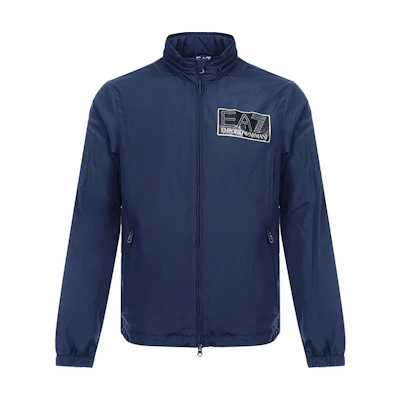 Emporio Armani EA7 Navy Blue Letter Print Hooded Jacket 6ZPB31-PN28Z-1554
