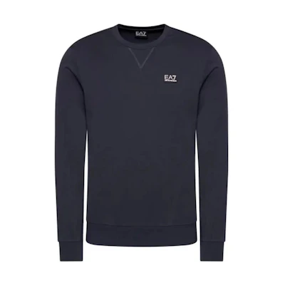 Emporio Armani EA7 Navy Blue Logo Crewneck Sweatshirt for Men 3KPM13-PJ7BZ-1578