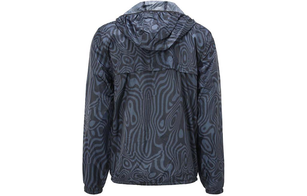 Lookbook Emporio Armani EA7 Jaket Hoodie Kasual Biru Tua dengan Logo Cetakan 3LPB11-PN2TZ-2502