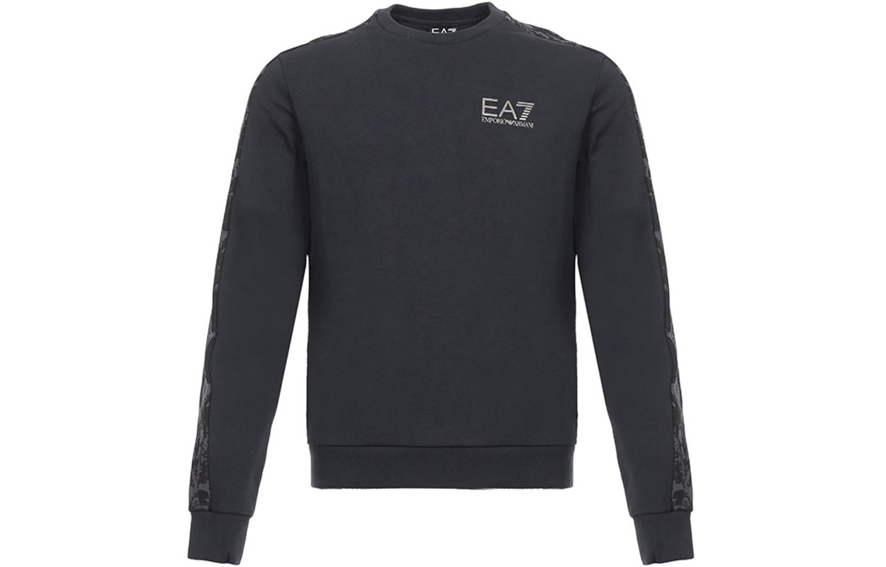 Emporio Armani EA7 Navy Blue Logo Print Crewneck Sweatshirt 6ZPM84-PJ07Z-1578