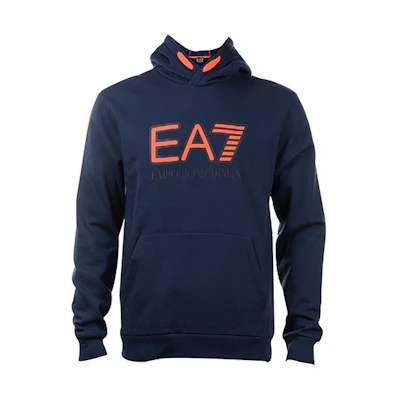 Emporio Armani EA7 Navy Blue Logo Print Hoodie 6HPM17-PJ07Z-1554