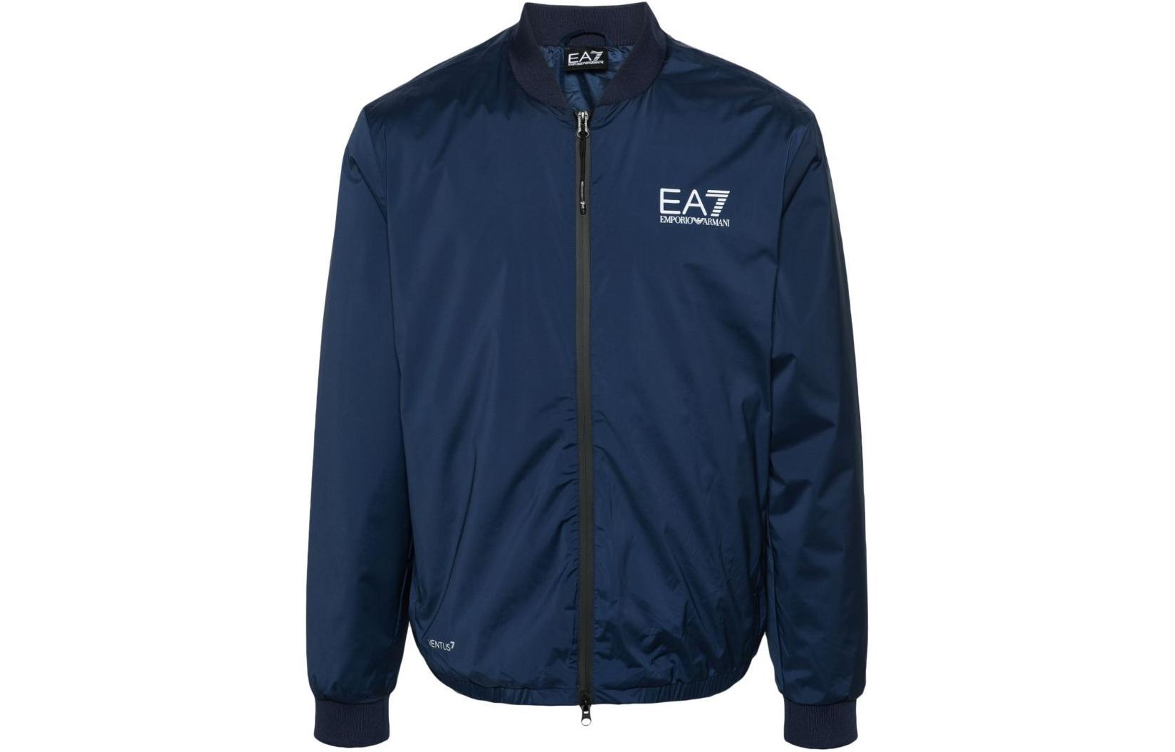 Emporio Armani EA7 Navy Blue Zipper Casual Jacket SS24 3DPB13-PNFOZ-1554