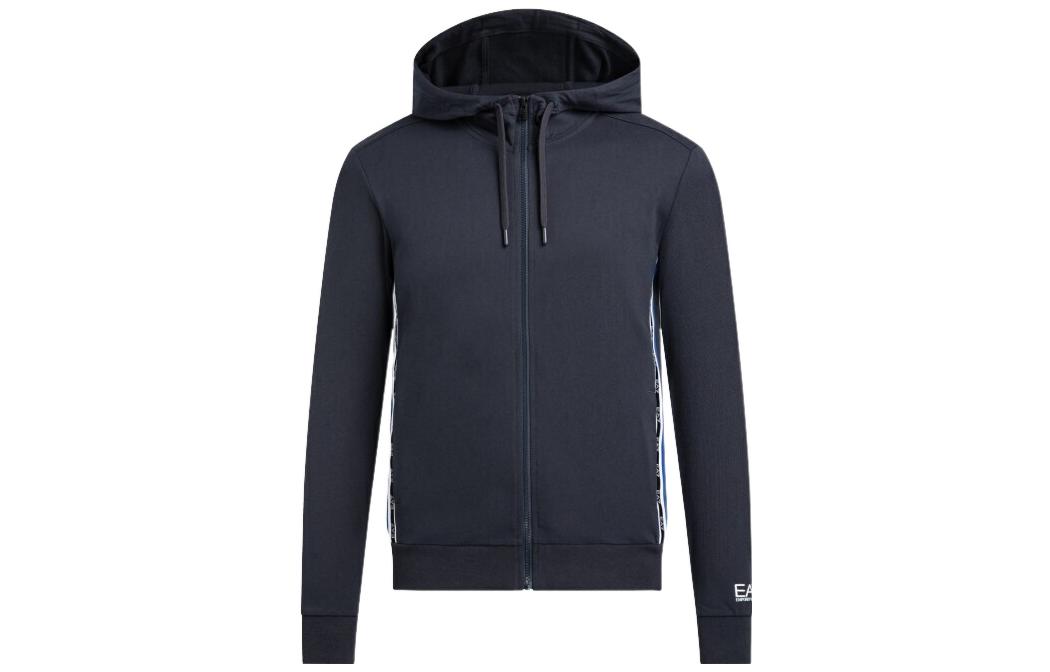 Emporio Armani EA7 Navy Hoodie with Side Stripes 6KPM67-PJ05Z-1578