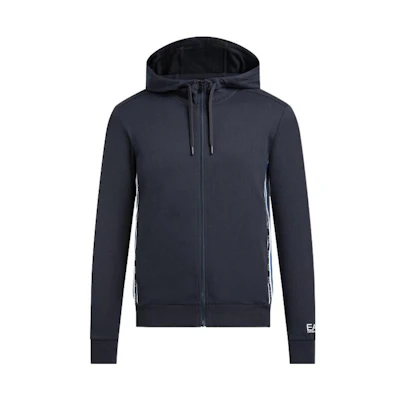 Emporio Armani EA7 Navy Hoodie with Side Stripes 6KPM67-PJ05Z-1578