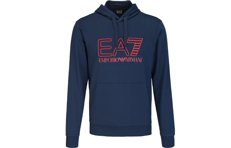Emporio Armani EA7 Navy Letter Print Hoodie Sweatshirt 3KPMD6-PJ05Z-1554 圖 2