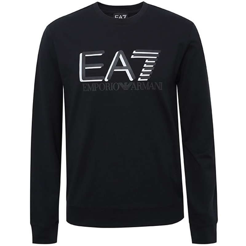 Emporio Armani EA7 Navy Logo Print Crewneck Sweatshirt 3HPMC3-PJ7BZ-1578