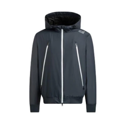 EMPORIO ARMANI EA7 Navy Logo Print Fleece Hoodie Jacket. 6KPB08-PN27Z-1578