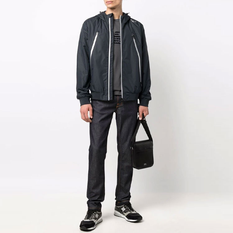 EMPORIO ARMANI EA7 Navy Logo Print Fleece Hoodie Jacket. 6KPB08-PN27Z-1578 圖 5