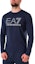 Shop Emporio Armani EA7 潮流海軍藍老鷹標誌長袖T恤 3KPT64-PJ03Z-1554