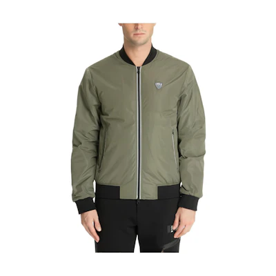 Emporio Armani EA7 Olive Green Logo Patch Zip-Up Jacket 8NPB12-PN7LZ-1846