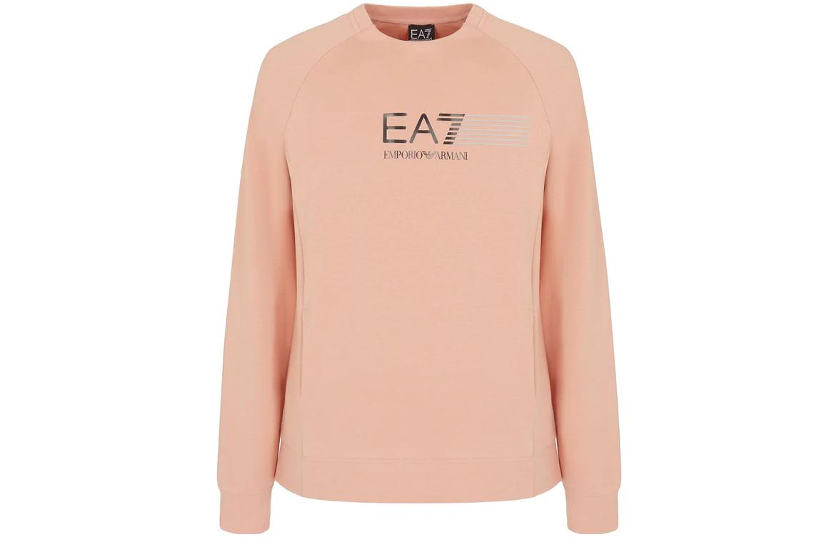 Emporio Armani EA7 Pink Sweatshirt with Letter Print Design 3RPM41-PJMBZ-1431