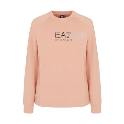 Emporio Armani EA7 Pink Sweatshirt with Letter Print Design 3RPM41-PJMBZ-1431