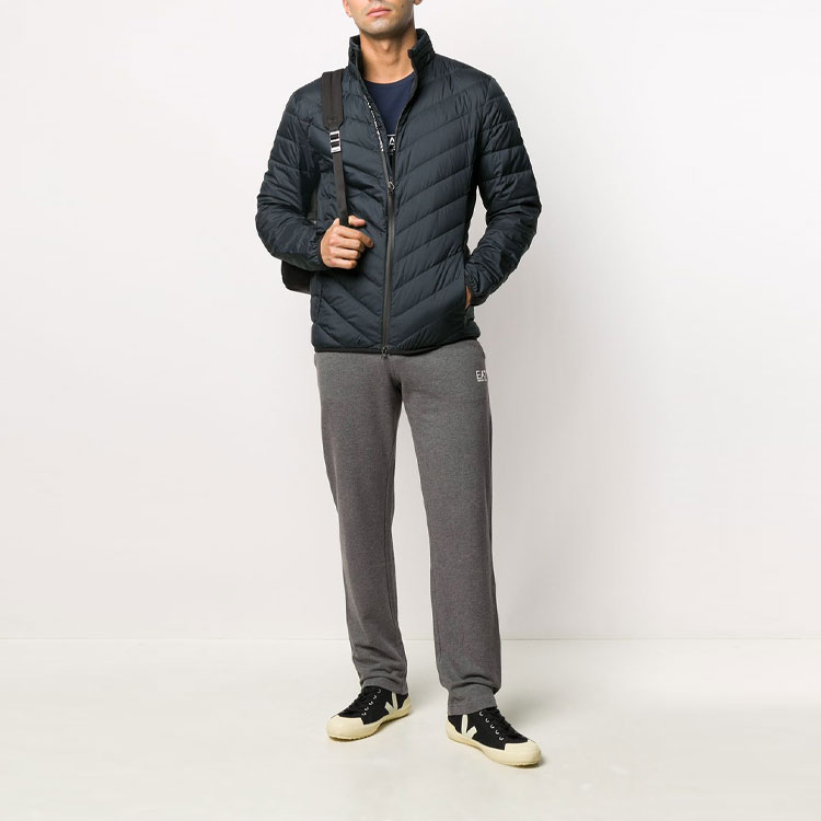 Shop EMPORIO ARMANI EA7 Quilted Down Jacket for Men - Night Blue 8NPB06-PNE1Z-1578