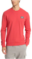 Emporio Armani EA7 Red Crewneck Sweatshirt with Logo Print 6RPM12-PJ05Z-1462 Emporio Armani EA7 Red Crewneck Sweatshirt with Logo Print 6RPM12-PJ05Z-1462