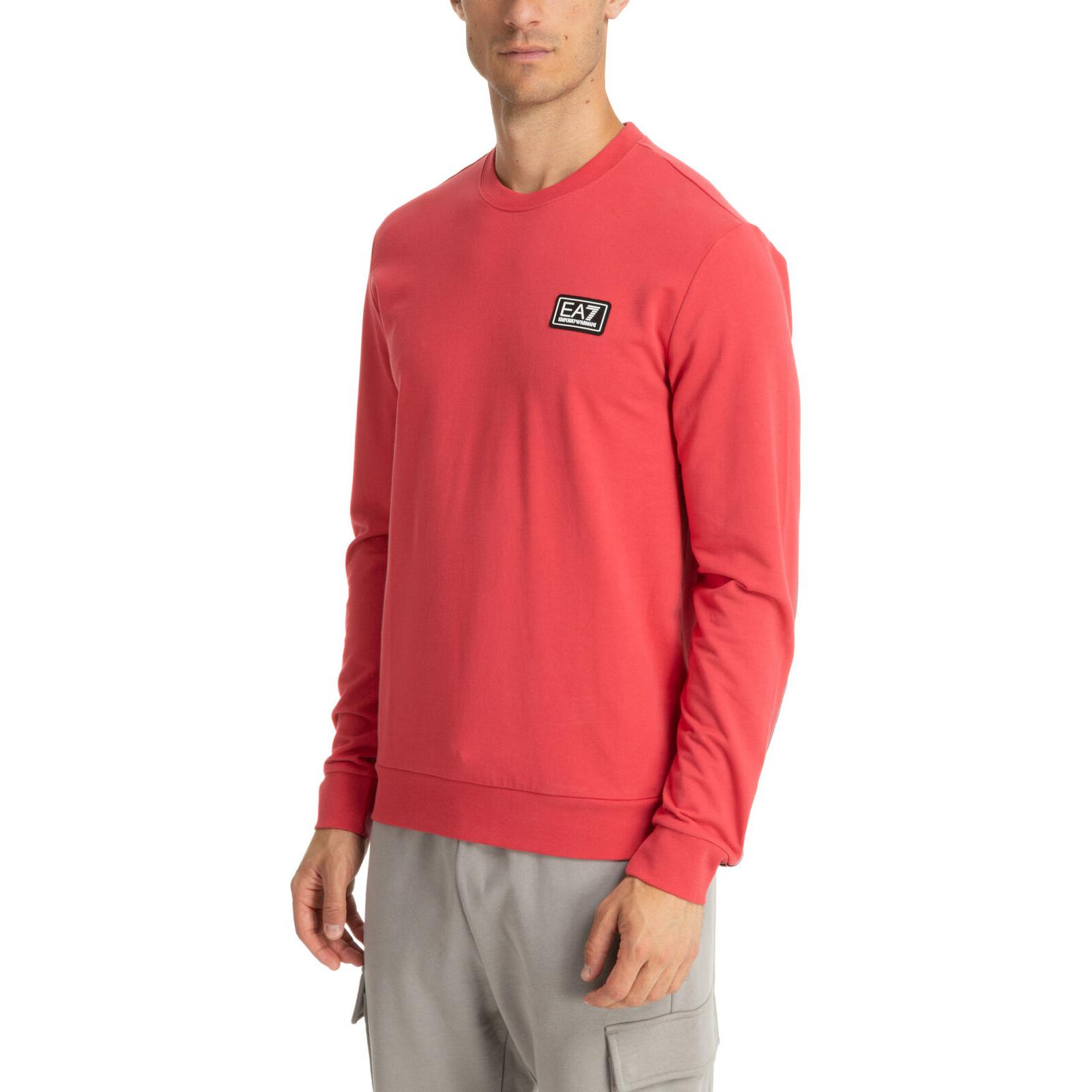 Lookbook Emporio Armani EA7 紅色印字Logo圓領長袖運動衫 6RPM12-PJ05Z-1462
