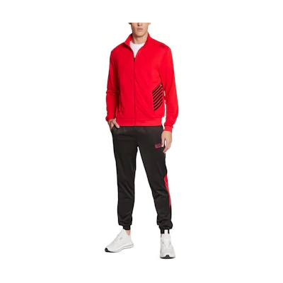 Emporio Armani EA7 Red Slim Fit Zip-Up Jacket with Stand Collar 6LPM11-PJ16Z-1451