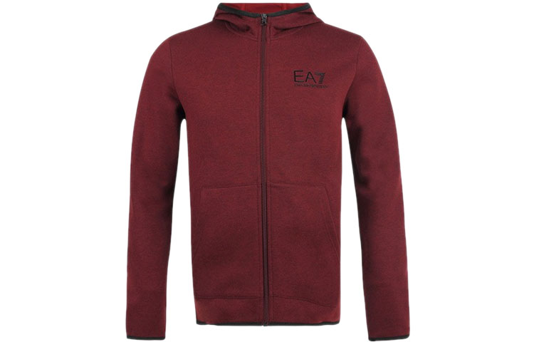 Emporio Armani EA7 Red Zip Hoodie Jacket Casual Wear 6ZPM69-PJF3Z-03405