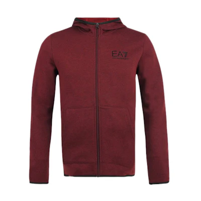 Emporio Armani EA7 Red Zip Hoodie Jacket Casual Wear 6ZPM69-PJF3Z-03405