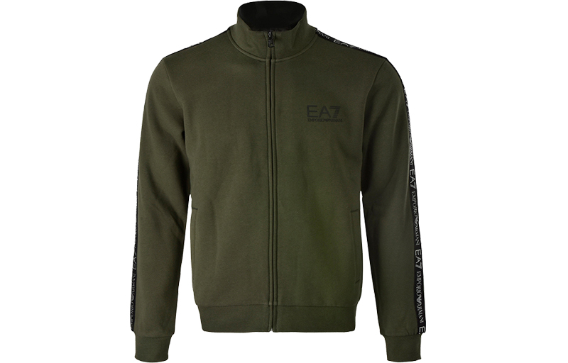 Emporio Armani EA7 Side Logo Stand Collar Jacket Dark Green 6GPM31-J07Z-1852