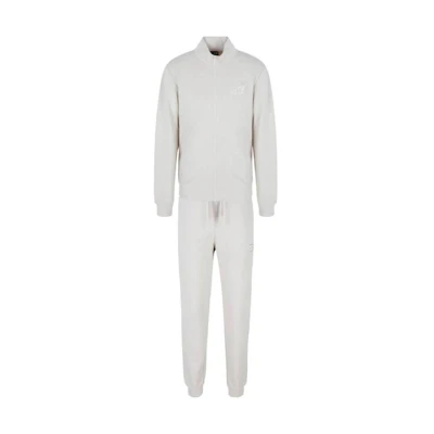 Emporio Armani EA7 Silver Zip-Up Tracksuit Long Sleeve and Pants Set. 6RPV77-PJ9FZ-1716