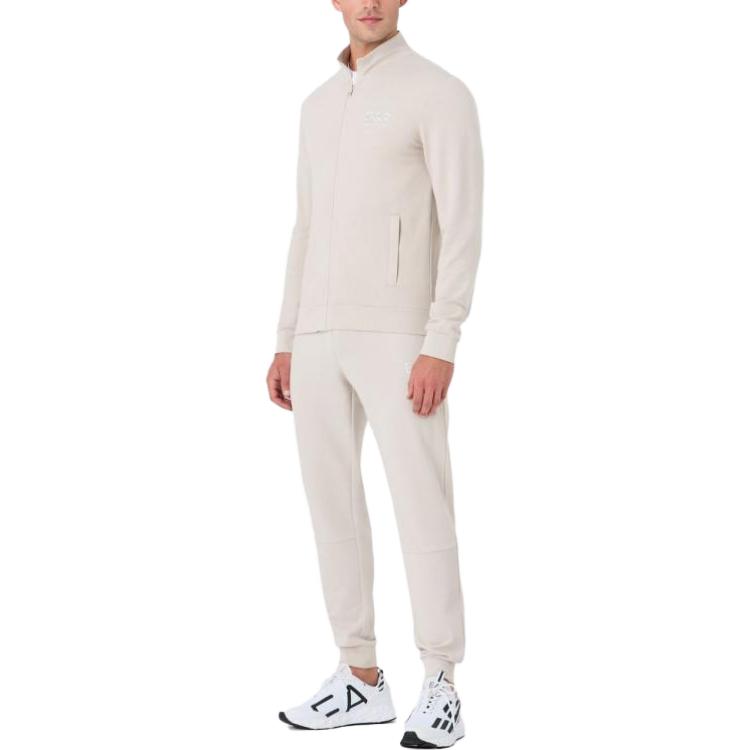 Lookbook エンポリオアルマーニEA7シルバージップアップトラックスーツ上下セット長袖パンツ 6RPV77-PJ9FZ-1716