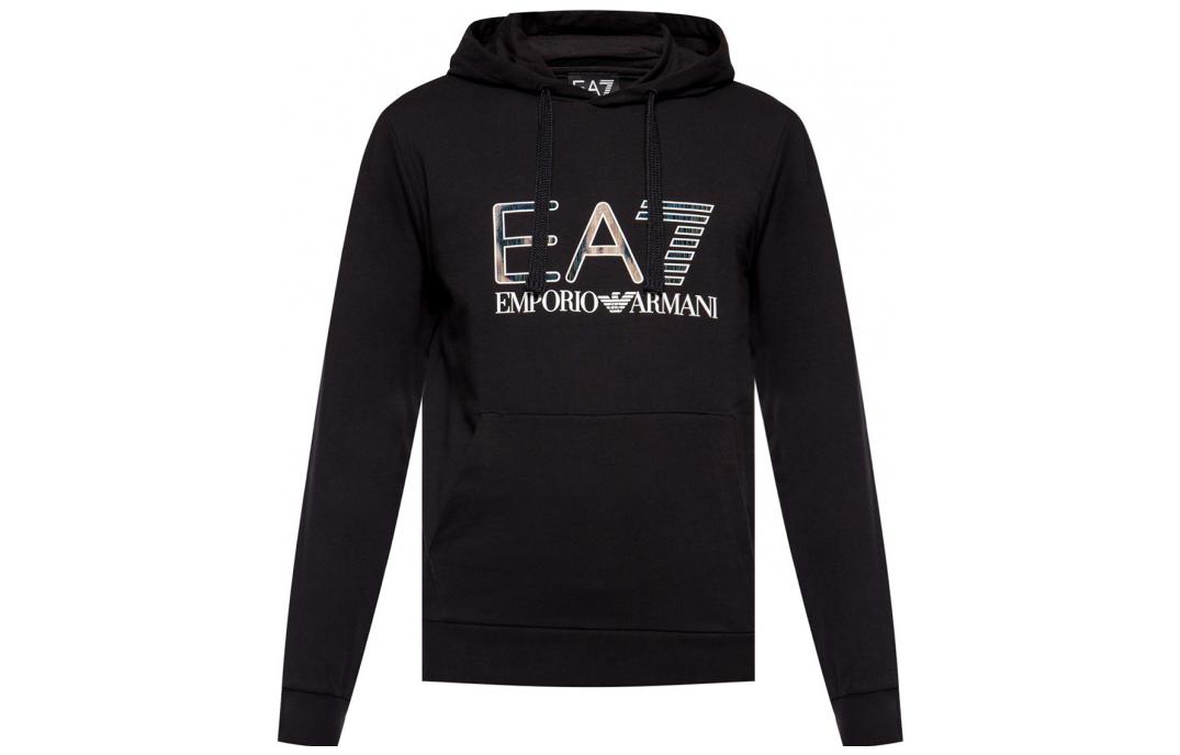 Emporio Armani EA7 Slim-Fit Hooded Sweatshirt Dark Grey 6GPM34-PJ05Z-1200