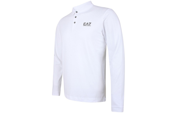 Shop エンポリオ アルマーニ EA7 スリムフィット 長袖 ポロシャツ ホワイト 8NPF05-PJM5Z-1100