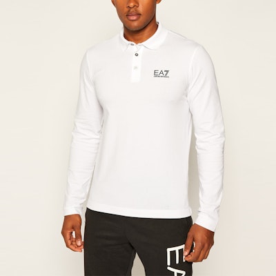 エンポリオ アルマーニ EA7 スリムフィット 長袖 ポロシャツ ホワイト 8NPF05-PJM5Z-1100 Details for エンポリオ アルマーニ EA7 スリムフィット 長袖 ポロシャツ ホワイト 8NPF05-PJM5Z-1100