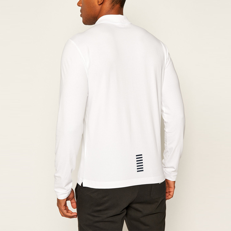 Sizing エンポリオ アルマーニ EA7 スリムフィット 長袖 ポロシャツ ホワイト 8NPF05-PJM5Z-1100