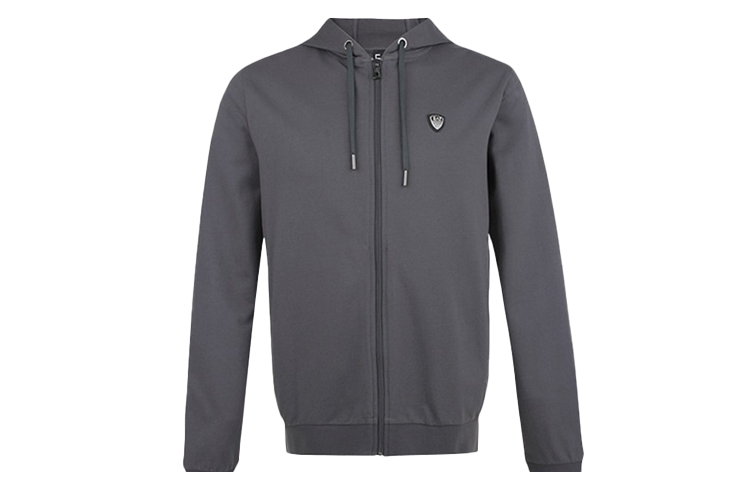 Emporio Armani EA7 Slim Fit Cotton Jacket Hoodie - Gray 8NPM15-PJ05Z-01994