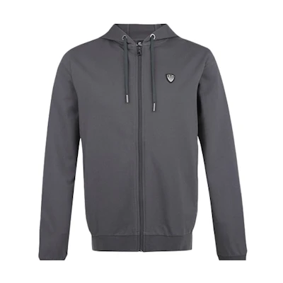 Emporio Armani EA7 Slim Fit Cotton Jacket Hoodie - Gray 8NPM15-PJ05Z-01994