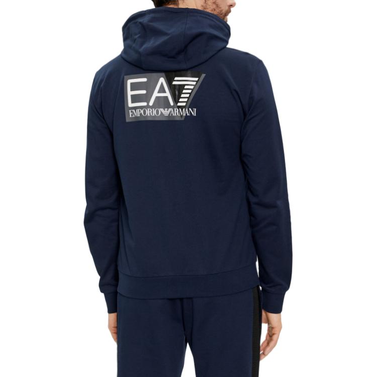 Lookbook Emporio Armani EA7 Sudadera Slim Fit con Logo Impreso - Azul 3DPM53-PJ05Z-1554