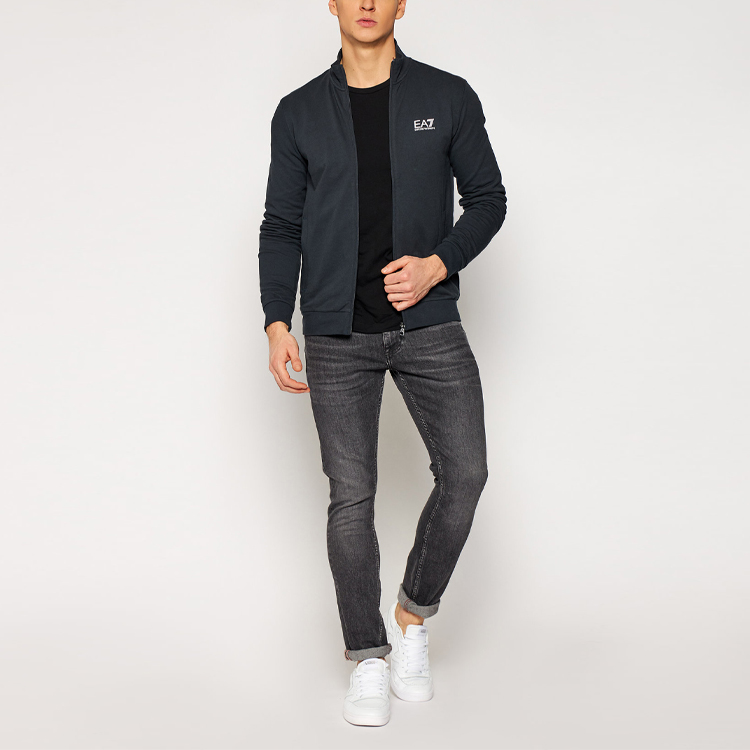 Emporio Armani EA7 Small Logo Stand Collar Casual Jacket - Dark Blue 8NPM01-PJ05Z-1578 圖 4