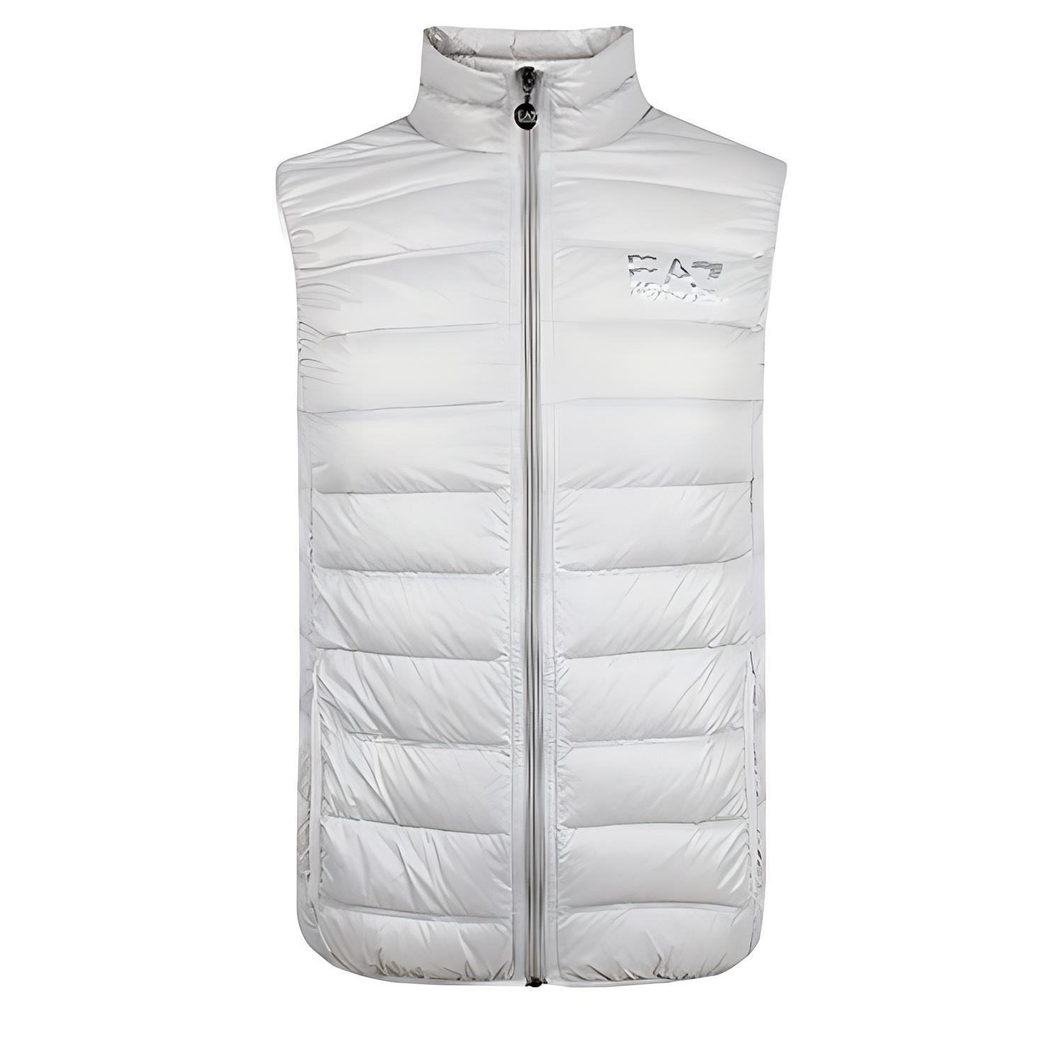 Emporio Armani EA7 Solid Down Puffer Vest Gray White 8NPQ01-PN29Z-1940