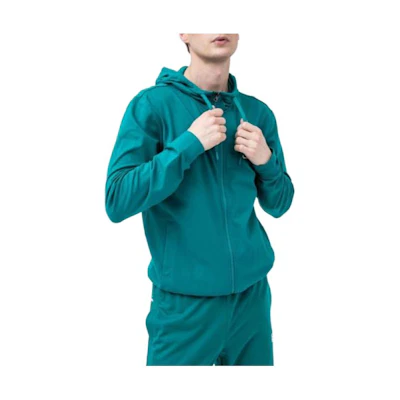 Emporio Armani EA7 Solid Hoodie in Peacock Green 3LPM05-PJCSZ-1839