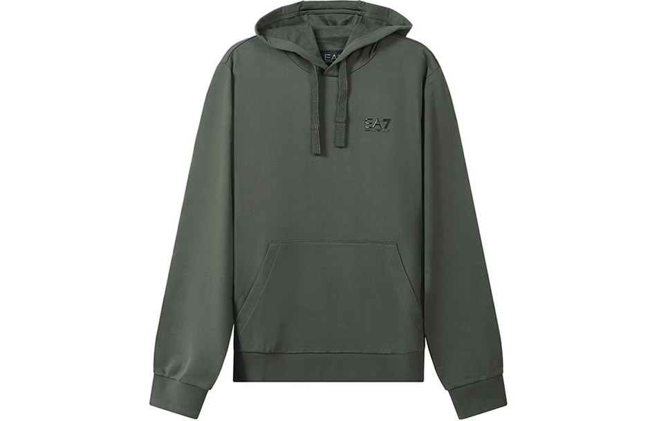Emporio Armani EA7 Solid Logo Hoodie - Dark Green 8NPM04-PJ05Z-1852
