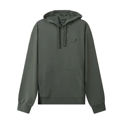 Emporio Armani EA7 Solid Logo Hoodie - Dark Green 8NPM04-PJ05Z-1852