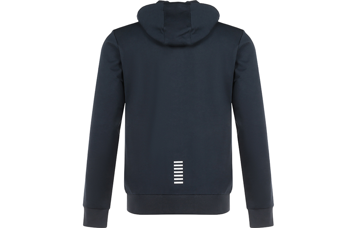 Lookbook 엠포리오 아르마니 EA7 솔리드 로고 후드 집업 자켓 - 네이비 블루 8NPM03-PJ05Z-0578