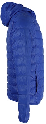 Emporio Armani EA7 Solid Logo Print Hooded Down Jacket Blue Winter Coat 8NPB02-PN29Z-1597 Purchase Emporio Armani EA7 Solid Logo Print Hooded Down Jacket Blue Winter Coat 8NPB02-PN29Z-1597