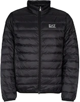 Emporio Armani EA7 Solid Logo Zip-Up Jacket in Charcoal Black 8NPB23-PNGPZ-1200 Emporio Armani EA7 Solid Logo Zip-Up Jacket in Charcoal Black 8NPB23-PNGPZ-1200