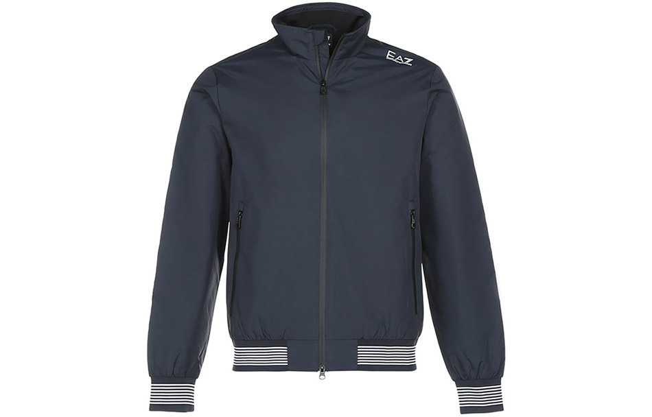 Emporio Armani EA7 Solid Logo Zipper Jacket Winter Night Blue 6KPB07-PN27Z-1578